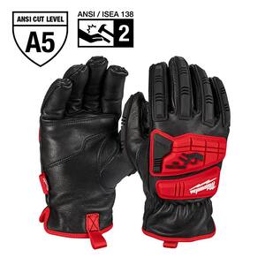 X-Large Level 5 Cut Resistant Goatskin Leather Impact Gloves