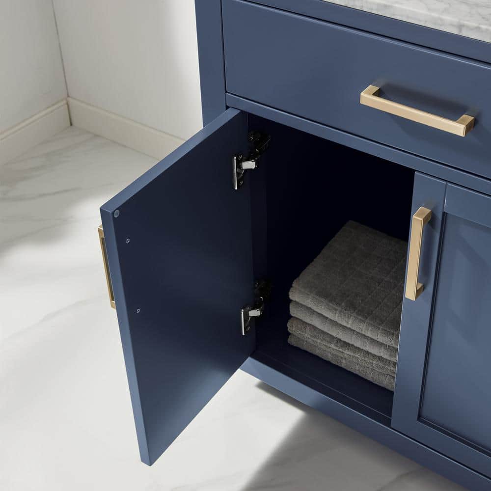 Royal Blue 30" Single Vanity with Carrara Marble Top