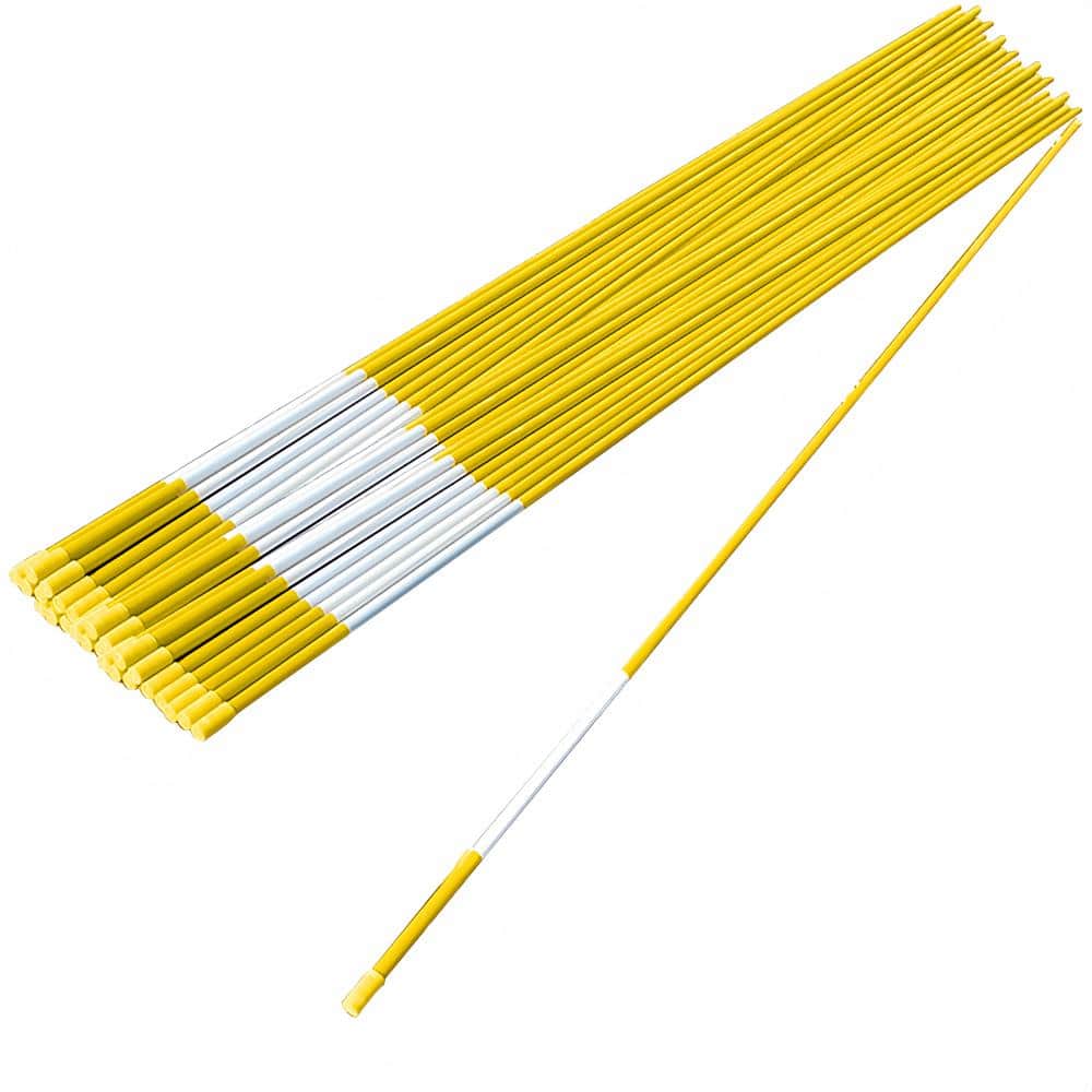 48 in. Solid Driveway Reflectors Safety Shaft Snow Poles Stakes 5/16 in. Di