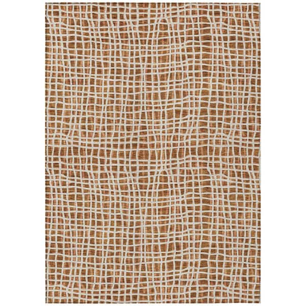 Addison Rugs Chantille Machine Washable Indoor/Outdoor Abstract ACN729 Paprika 2 ft. 6 in. x 3 ft. 10 in. Area Rug