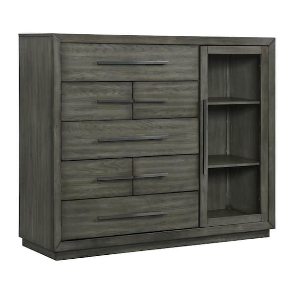 Picket House Furnishings 7-Drawer Hollis Gentlemen's Chest in Gray