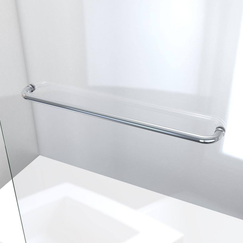 Chrome 34" W x 72" H Frameless Shower Screen