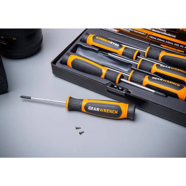 GEARWRENCH Phillips/Slotted Mini Dual Material Screwdriver Set (6