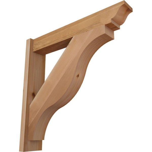 Ekena Millwork 6 in. x 28 in. x 28 in. Western Red Cedar Fuston Traditional Smooth Outlooker