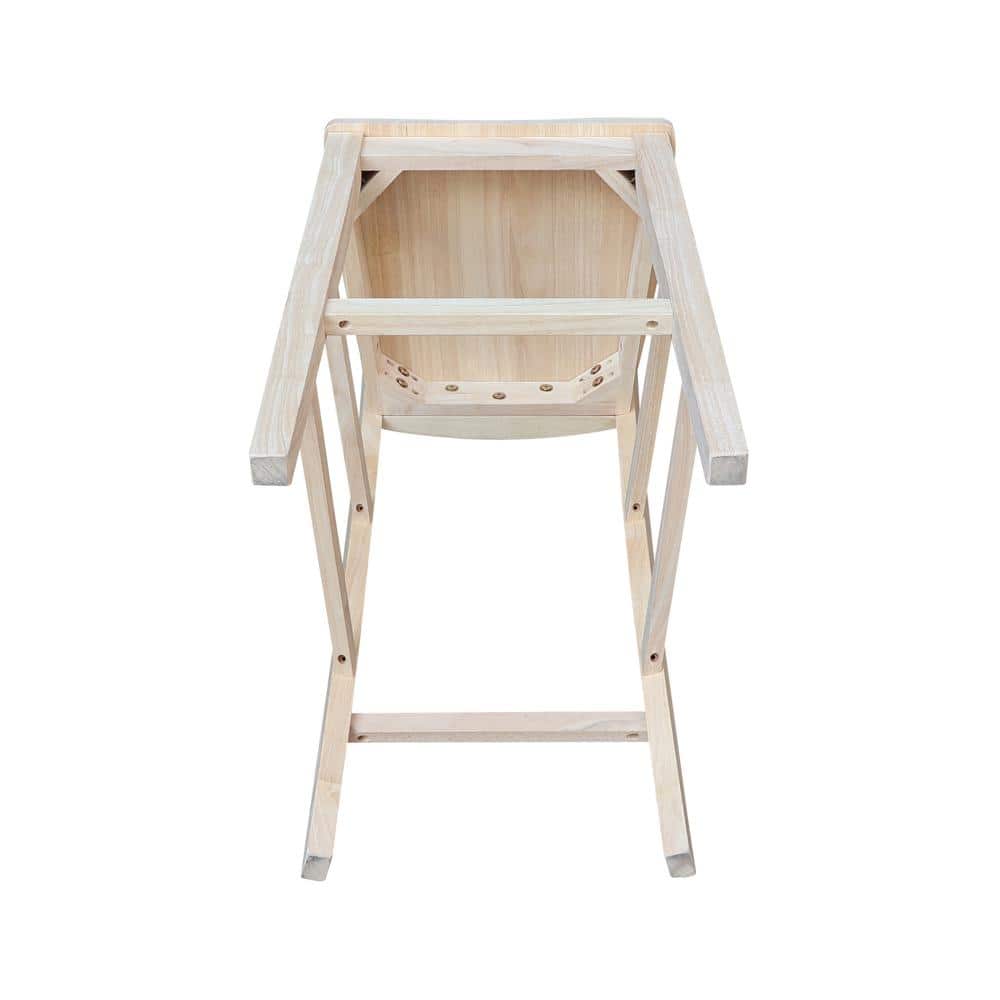 San Remo 30-Inch Unfinished Solid Wood Traditional Bar Stool