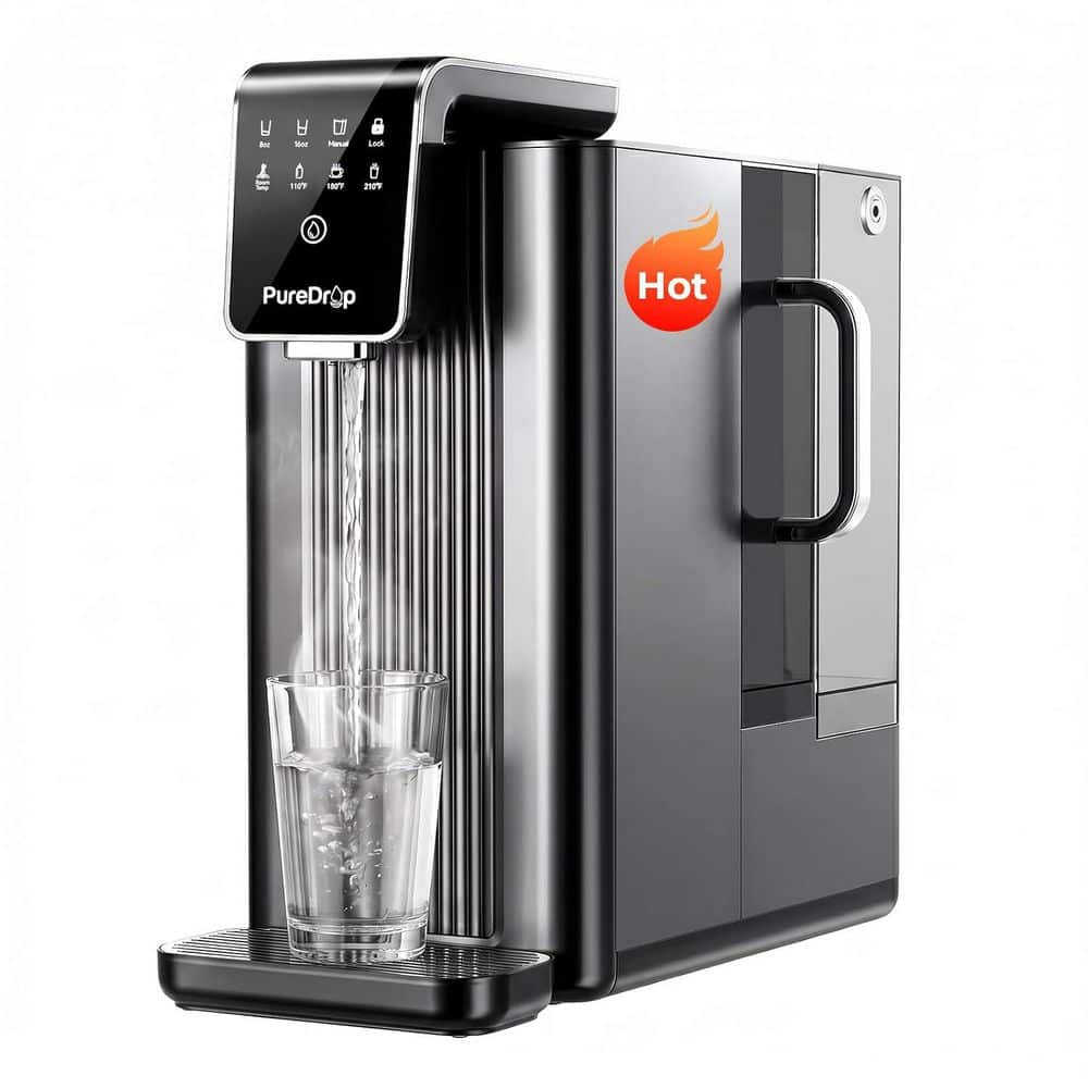 PureDrop Countertop RO Water Filter, Instant Hot Water, Auto-Fill Pitcher, 4 Temperature Settings , Real-Time TDS Monitor