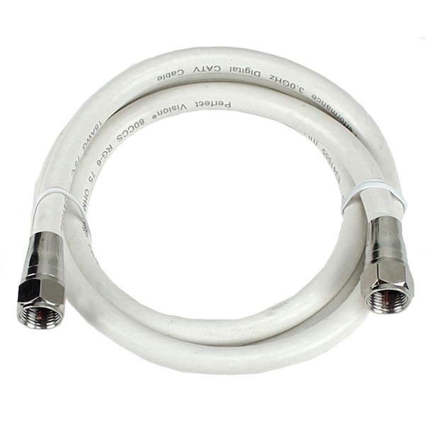 PerfectVision 3 ft. White Coaxial Cable with Ends