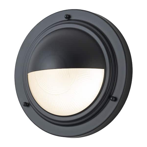 1-Light Integrated Dimmable LED 3CCT Matte Black Wall Sconce with Frosted Glass