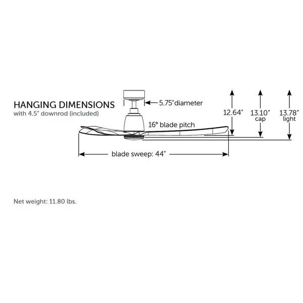 FANIMATION - Kute 44 in. Indoor/Outdoor Dark Bronze Ceiling Fan with Remote Control and DC Motor