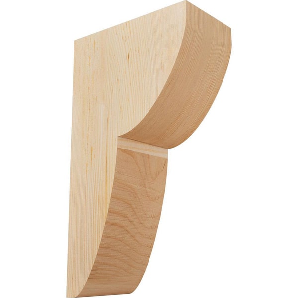 Ekena Millwork 5-1/2 in. x 10 in. x 18 in. Douglas Fir Crestline Smooth Corbel
