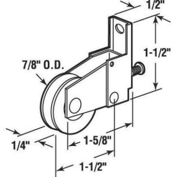 thumbnail image 2 of C.R. Laurence CRL Sliding Screen Door Bottom Roller 7/8\" Steel B.B. Wheel For Pacesetter Doors - Package 2 of 10