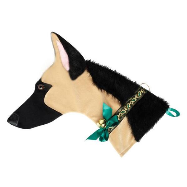 Pronk! 22 in. German Shepherd Dog Faux Fur Christmas Stocking HH14 - The  Home Depot