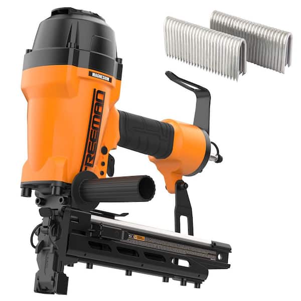 Freeman 2nd Generation Pneumatic 9-Gauge 2 in. Fencing Stapler with Case, T-Handle, Belt Hook, and 1/4 in. NPT Air Connector