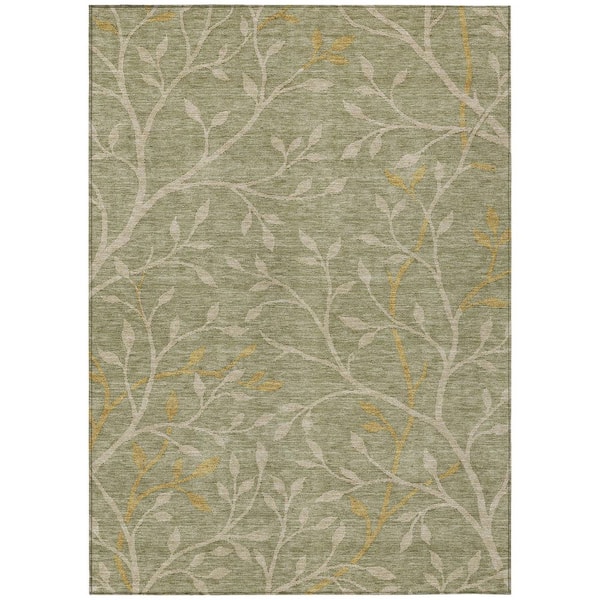 Chantille Machine Washable Indoor/Outdoor Abstract ACN3024 Sage 10 ft. x 14 ft. Area Rug