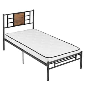 VECELO Platform Bed Frame ，Black Metal Frame， Full Size Platform Bed ...