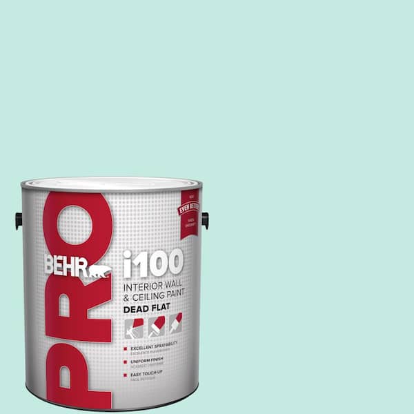 1 gal. #P440-2 Clear Aqua Dead Flat Interior Paint