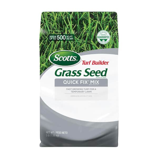 Turf Builder Grass Seed 3 lbs. Quick Fix Mix, Fast Growing Turf for a Temporary Lawn