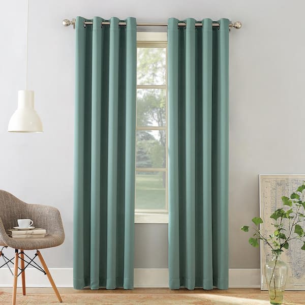 Sun Zero Tovi Mineral Polyester 40 in. W x 84 in. L Grommet Room Darkening Curtain (Single Panel)