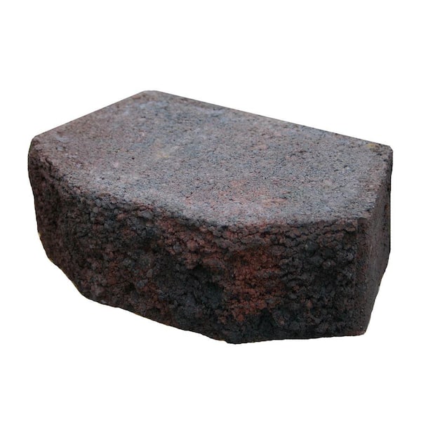 Unbranded 8 in. Red/Charcoal Borderstone Wall Block