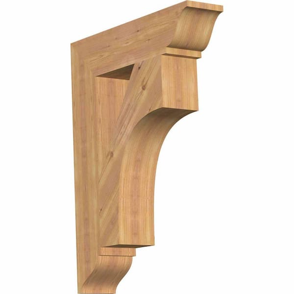 Ekena Millwork 5.5 in. x 34 in. x 26 in. Western Red Cedar Westlake Traditional Smooth Bracket
