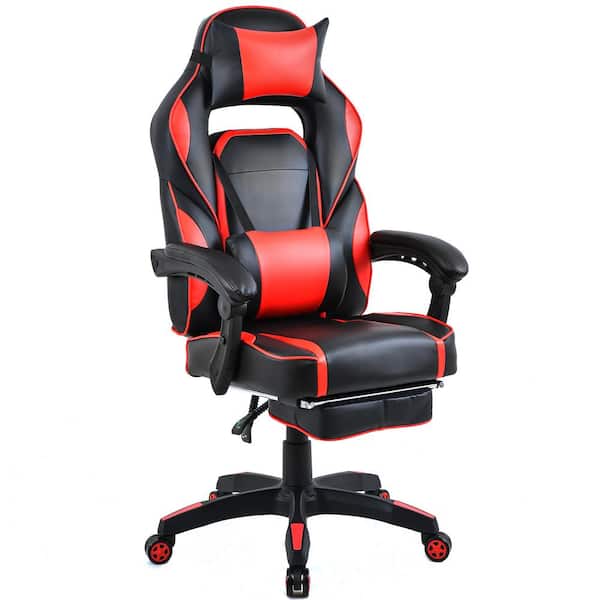 null Red High-Back PU Leather Swivel Ergonomic Gaming Chair