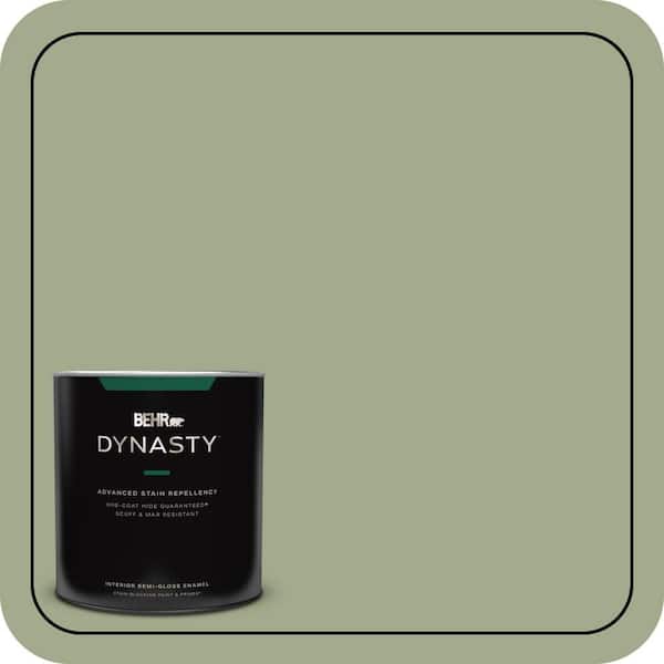 BEHR DYNASTY 1 qt. #420F-4 Sagey Semi-Gloss Enamel Interior Stain-Blocking Paint and Primer