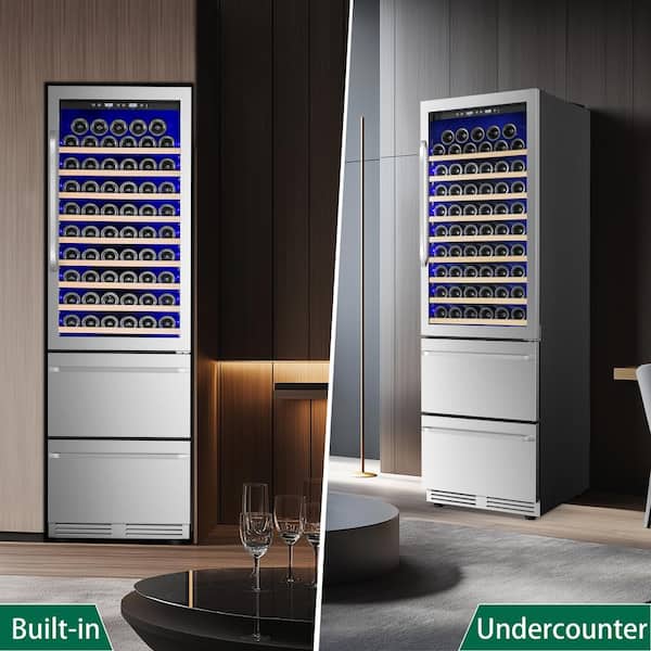 SOZT 23.5 in.DualZone 86Wine Bottles And 148Cans Built-in