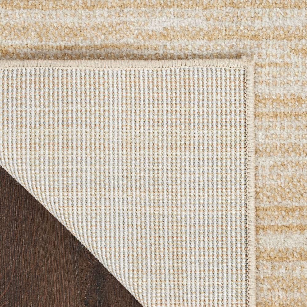 Ivory Gold 8' x 10' Synthetic Easy Care Rectangular Rug
