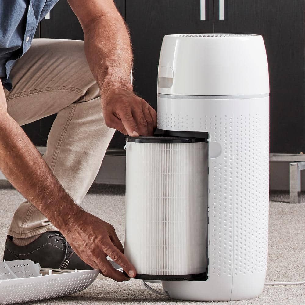 White True HEPA Air Purifier Filter with Carbon Odor Filtration