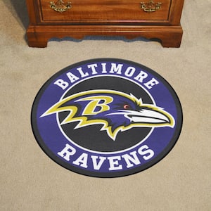 NFL Baltimore Ravens Purple 2 ft. x 2 ft. Round Area Rug
