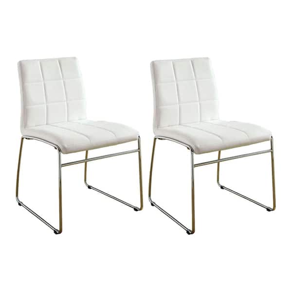 Kona I White Contemporary Style Side Chair (2-PacK)