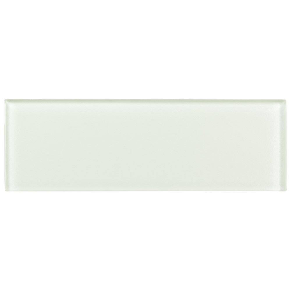 Enchant-Elle 4" x 12" Matte White Glass Subway Tile