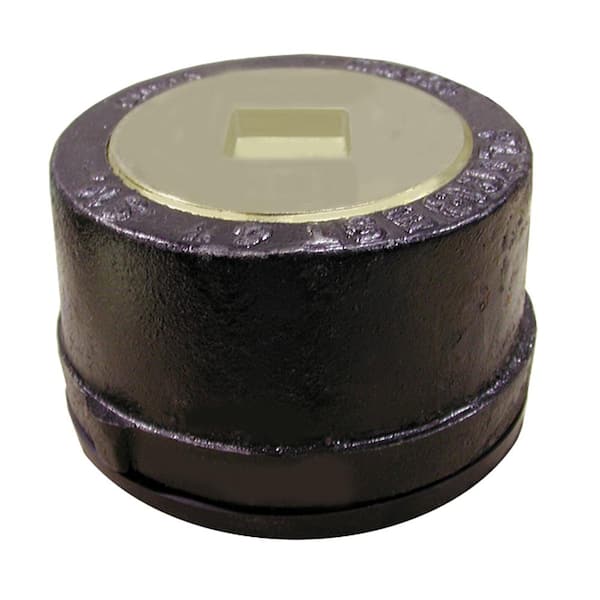 JONES STEPHENS 4 in. Service Weight Cast Iron Push-On Cleanout Less Gasket with Countersunk Plug for DWV - 3 in. H