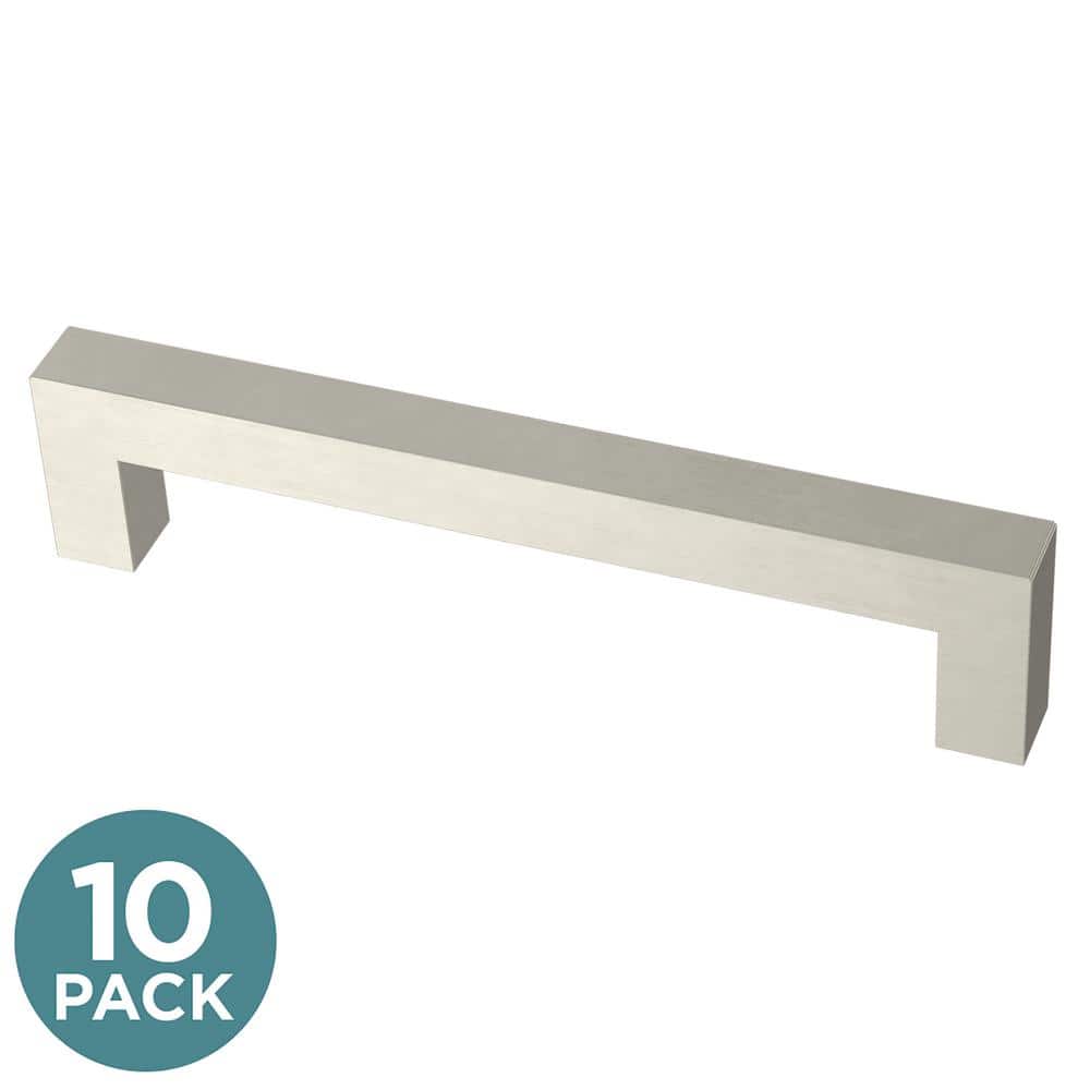 10-Pack Modern Square 5-1/16 in. (128 mm) Modern Cabinet Drawer Pulls in Stainless Steel price history on PriceWatchPro