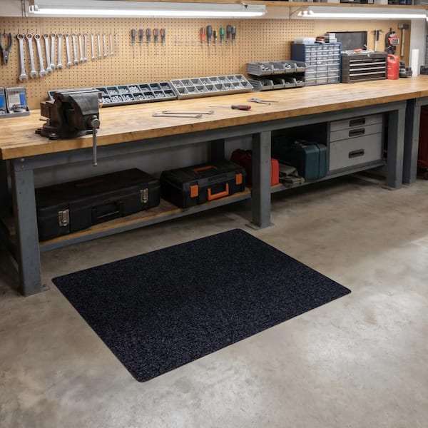 All Purpose Tri-Rib Black 2 ft. 2 in. x 45 ft. Indoor/Outdoor Commercial Mat Roll Runner