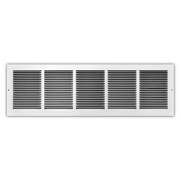 Everbilt 30 In X 8 In 1 Way Steel Baseboard Return Air Grille In White E123rw 30x08 The Home Depot