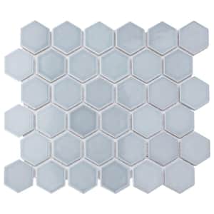 Hudson Due 2" Hex Slate 10-7/8 in. x 12-5/8 in. Porcelain Mosaic Tile (9.7 sq. ft./Case)