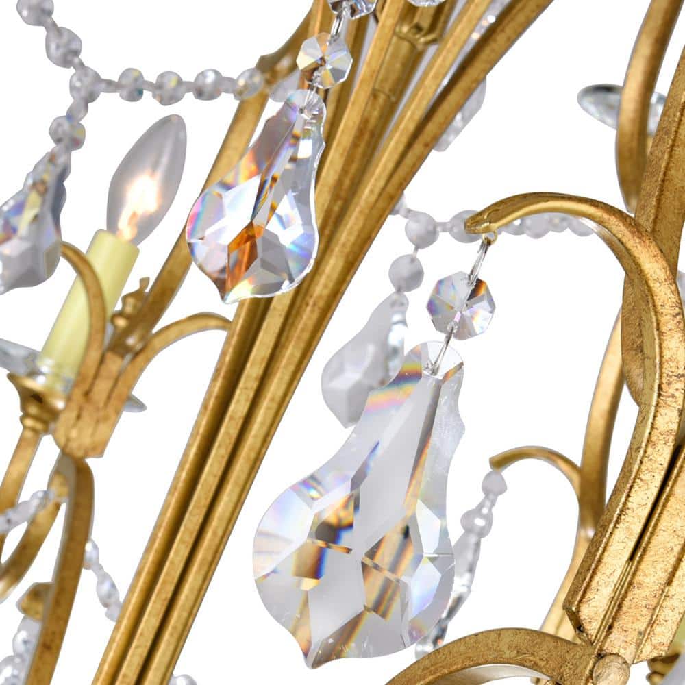 Electra 12-Light Oxidized Bronze and Crystal Candle Chandelier