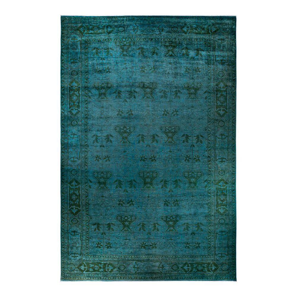 Overdyed Blue 12 ft. x 18 ft. Solid Wool Indoor Area Rug price history on PriceWatchPro