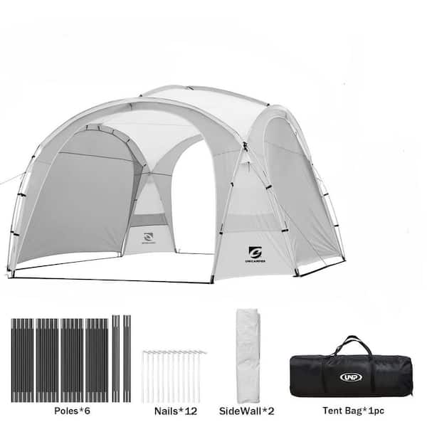 12 ft. x 12 ft. Pop Up Canopy UPF50+ Tent with Side Wall for Camping, Backyard Fun, Party Or Picnics in White