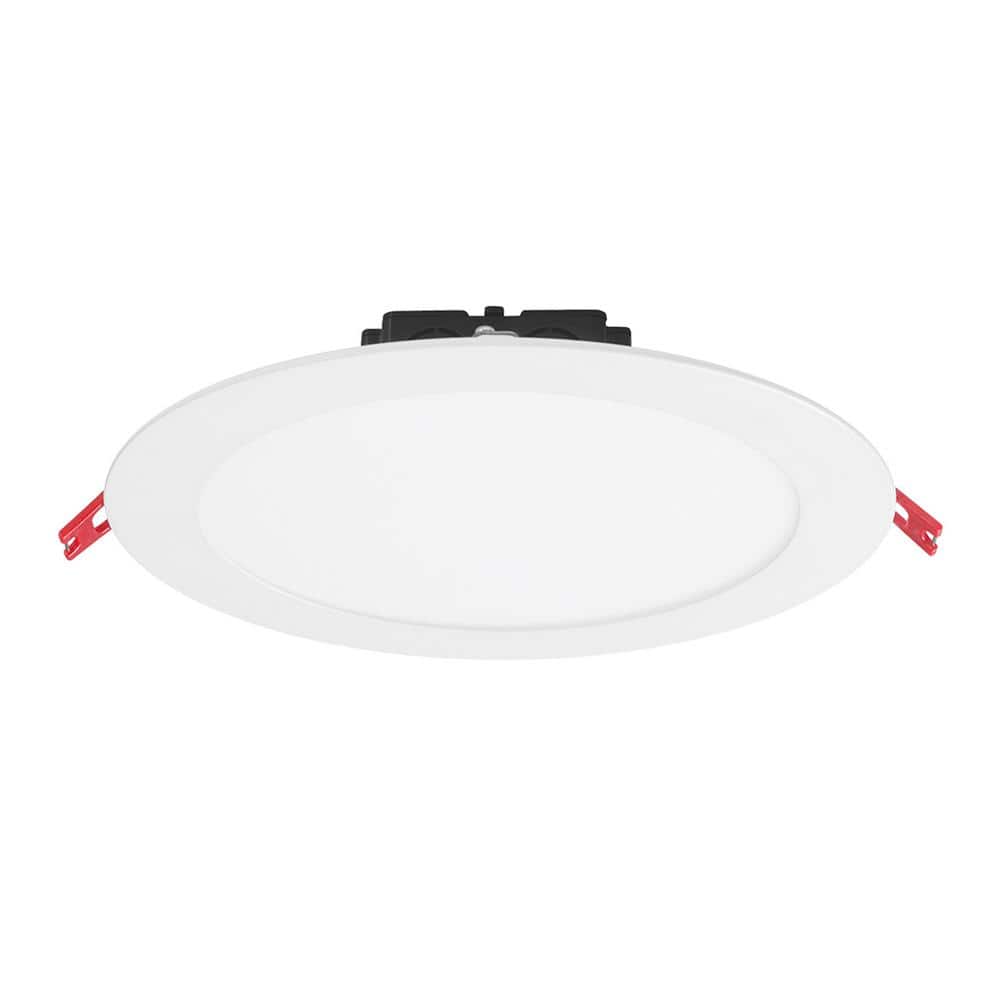 Ultra Slim Integrated LED 8 in Round Adj Color Temp Canless Recessed Light 