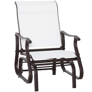 Brown Metal Outdoor Glider Chair