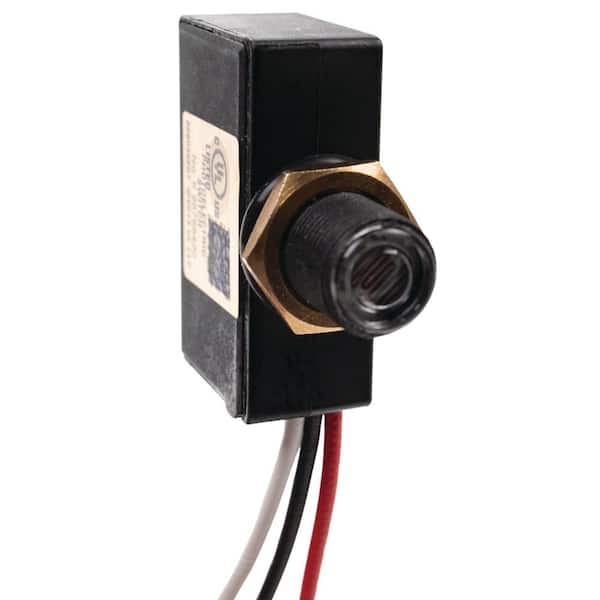 Photo 1 of 500-Watt 120-Volt Dusk to Dawn Light Control Mini Button Photocontrol, Black