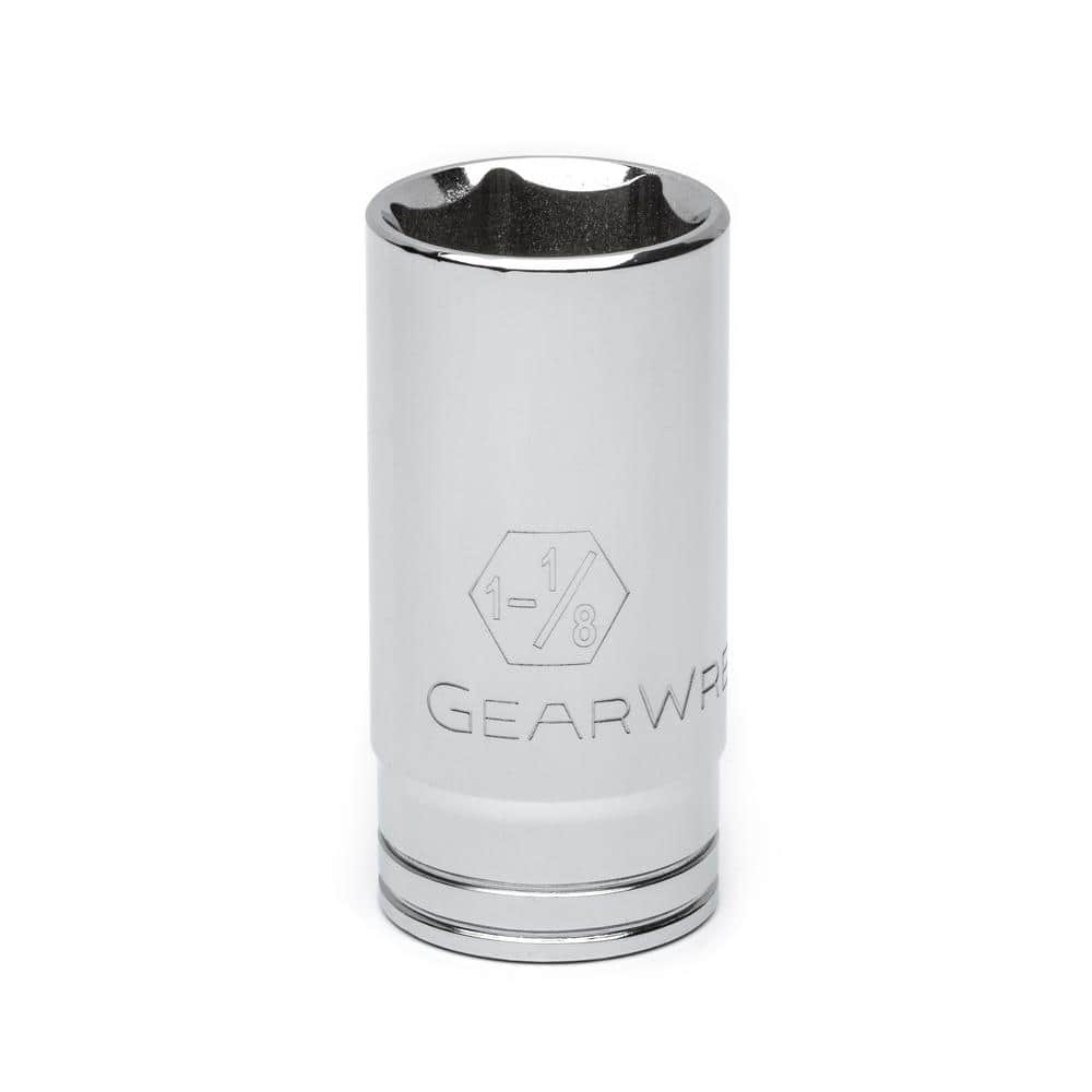 GEARWRENCH 1/2 in. Drive 6Point SAE Deep Socket 11/8 in. 80676 The