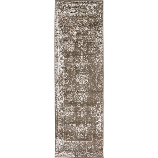 Unique Loom Sofia Casino Brown 2' 0 x 6' 7 Runner Rug