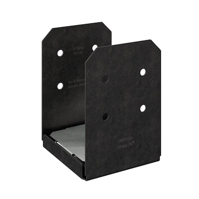 Outdoor Accents Avant Collection ZMAX, Black Powder-Coated Post Base for 8x8 Nominal Lumber