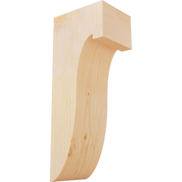 Ekena Millwork 6 in. x 8 in. x 20 in. Douglas Fir Del Monte Rough Sawn Corbel