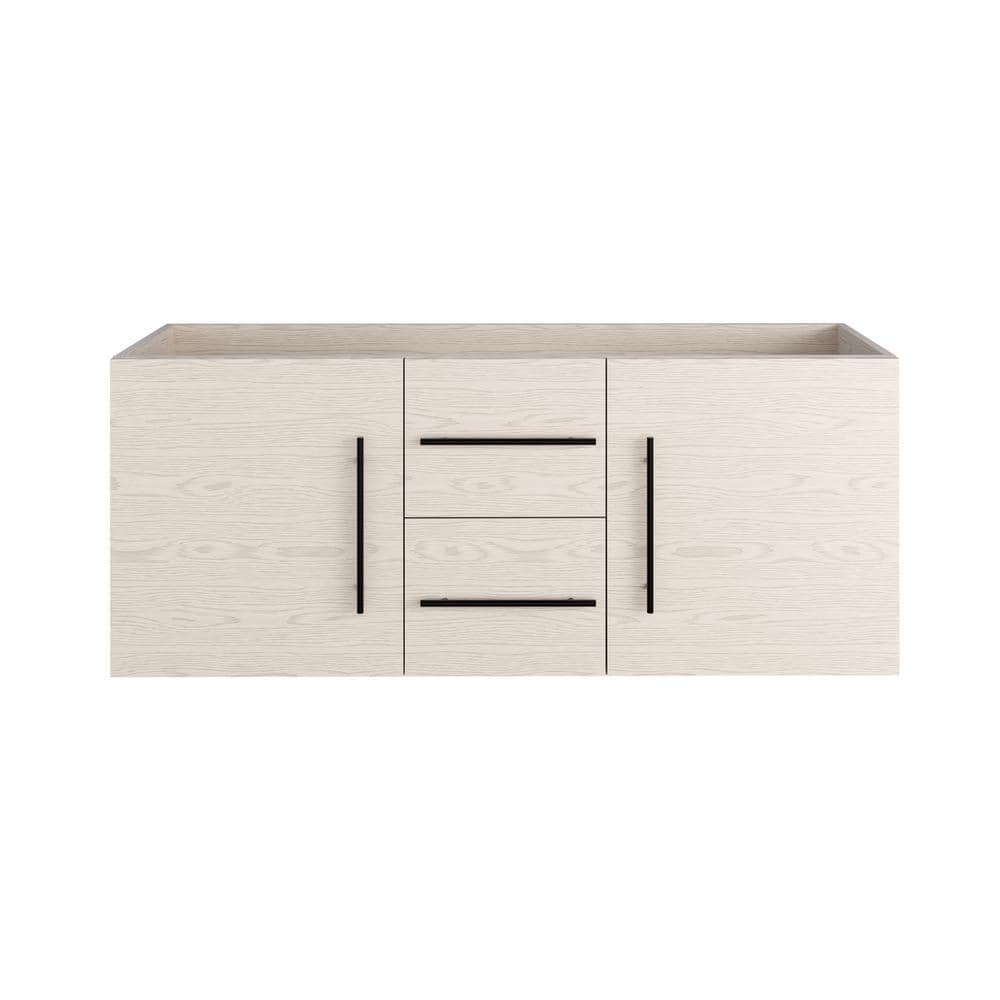 Napa 72 in. W x 22 in. D x 20-5/8 in. in. H Double Sink Bath Vanity Cabinet without Top Wall Mounted in Natural Oak price history on PriceWatchPro