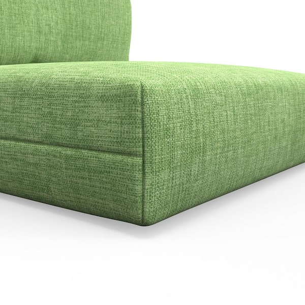 Pillow Perfect Solid Twill 23 in W x 3 in H Outdoor 1-Piece Deep Seat Dining Chair Cushion Set 1-Count in Splash Green