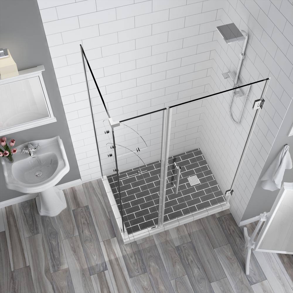 Bromley GS 54" x 72" Frameless Chrome Hinged Shower Enclosure
